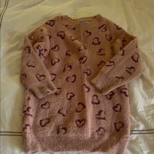 Mayoral Pink Heart Pattern Sweater